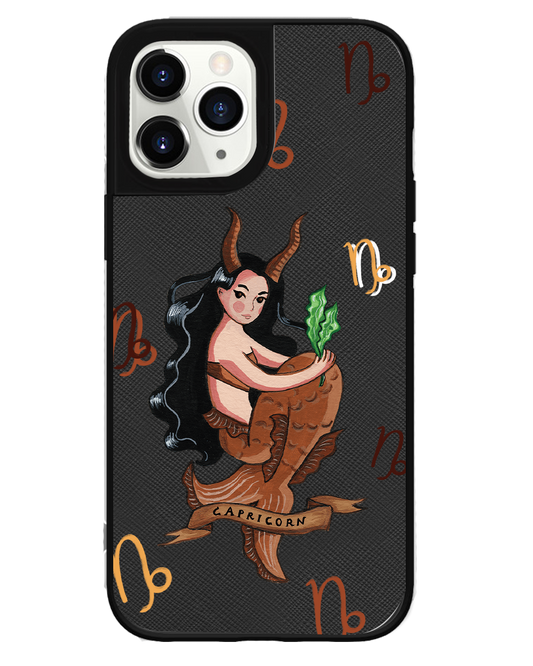 iPhone Leather Grip - Capricorn