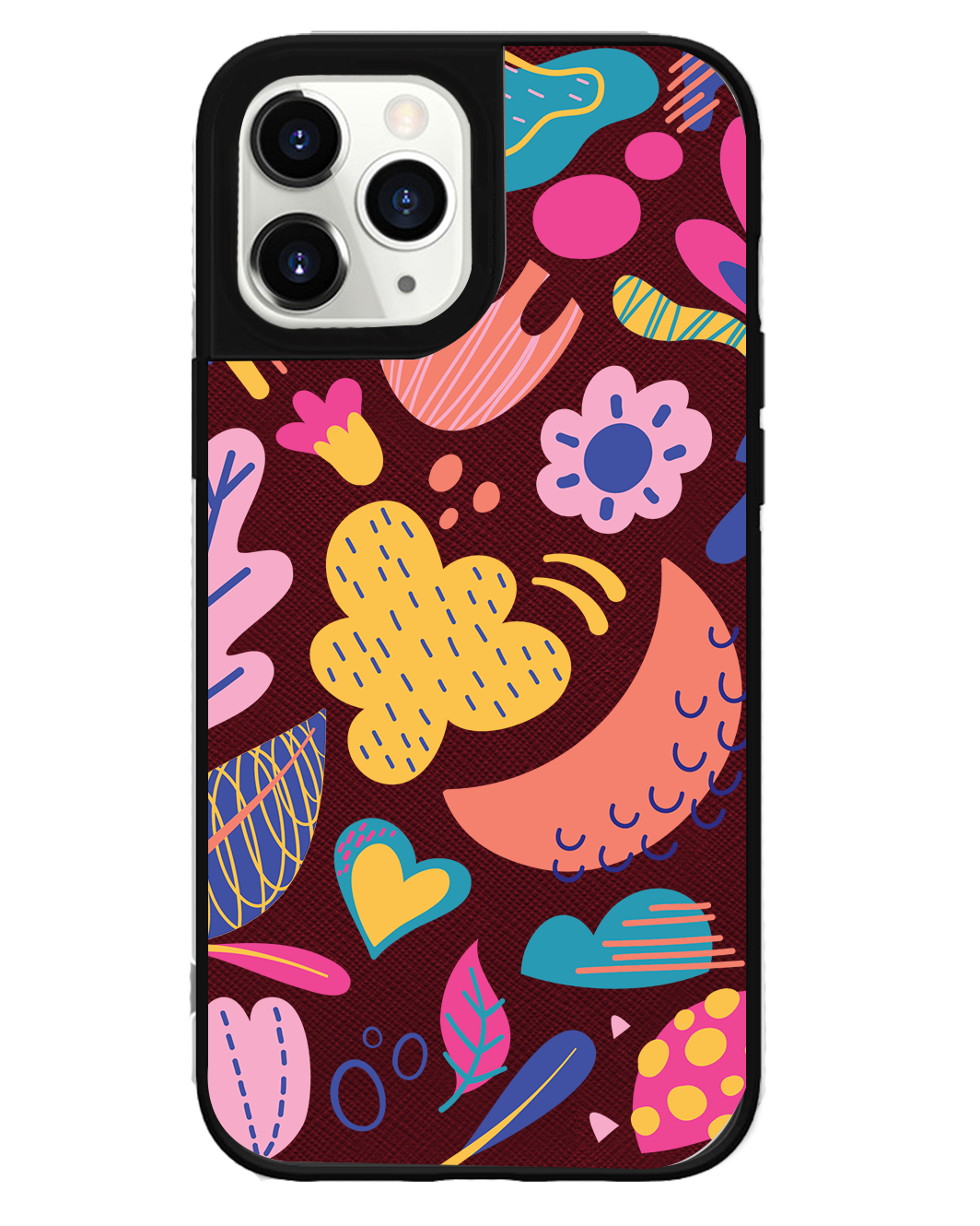 ที่จับหนังสำหรับ iPhone - ลายดอกไม้