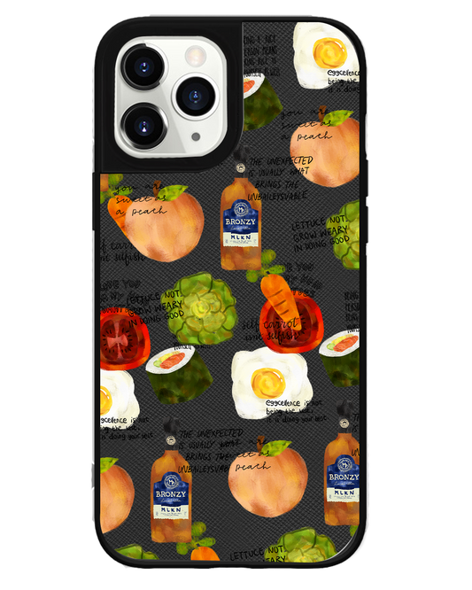 قبضة جلدية للآيفون - الطعام يستطيع التحدث أيضًا
