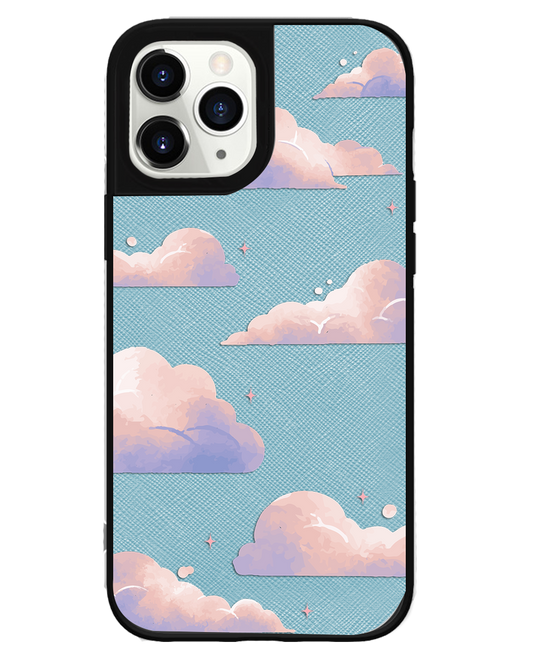 iPhone Leather Grip - Pastel Clouds