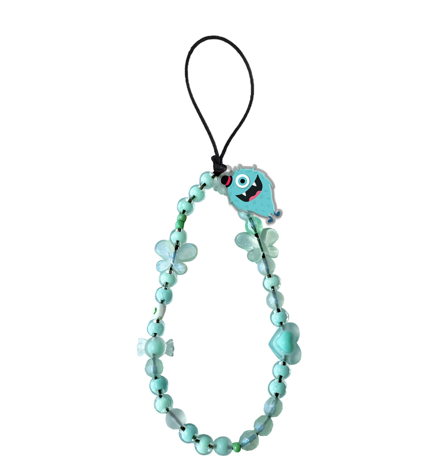 Beaded Strap with Acrylic Charm - Little Monster