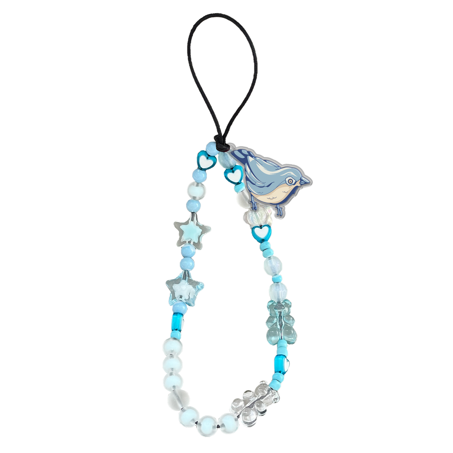 Beaded Strap with Acrylic Charm - Lovebird 5.0