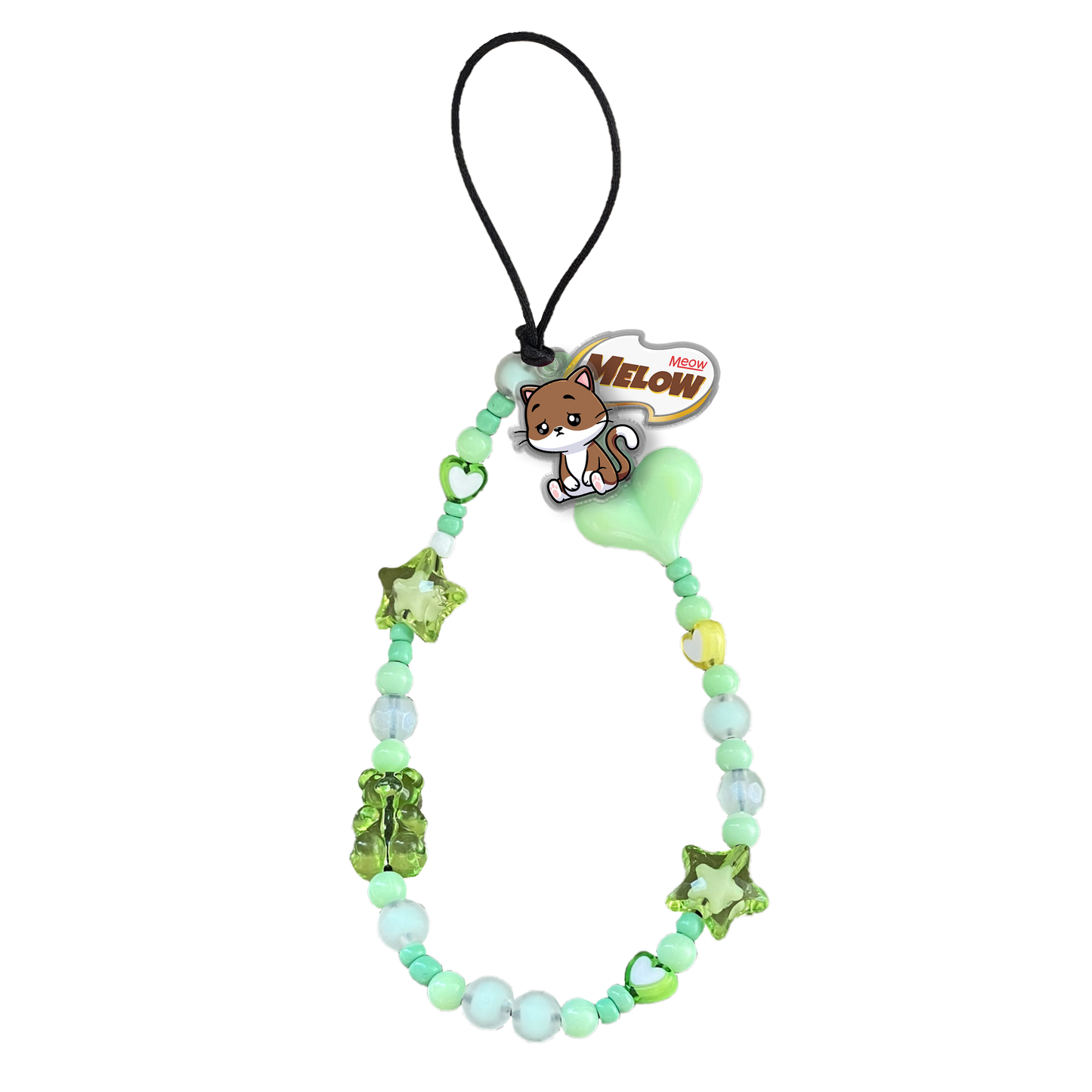Beaded Strap with Acrylic Charm - Melow