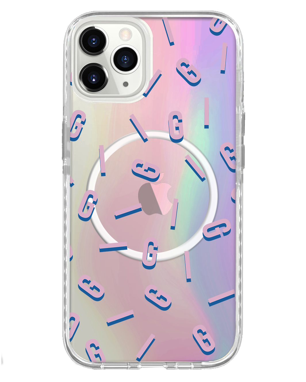 واقي خلفي لهاتف iPhone Holo - Monogram 1.0 Cotton Candy