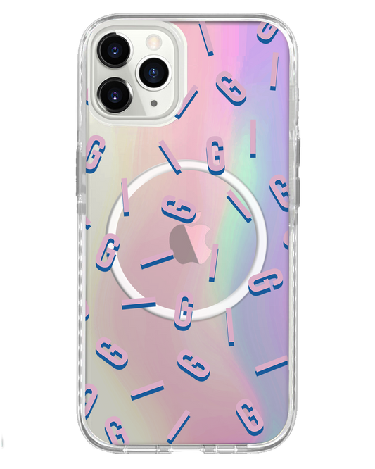 واقي خلفي لهاتف iPhone Holo - Monogram 1.0 Cotton Candy