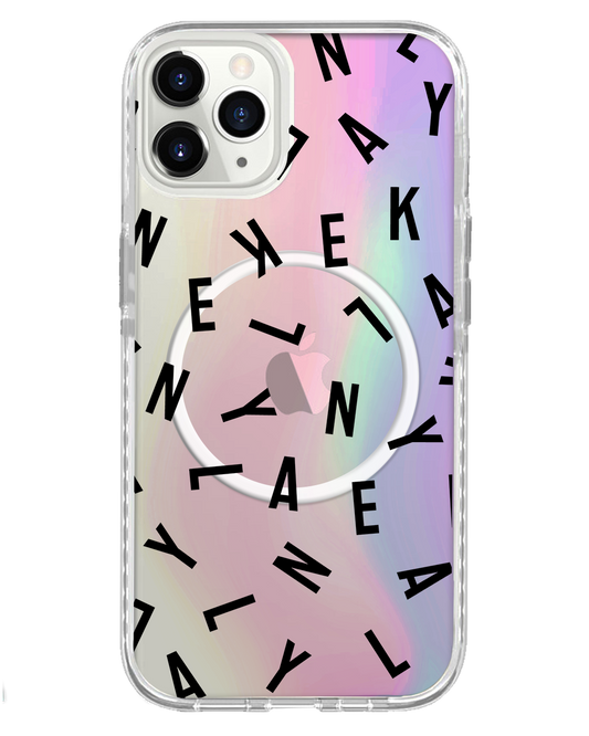 واقي خلفي لهاتف iPhone Holo - Monogram 1.0 أسود