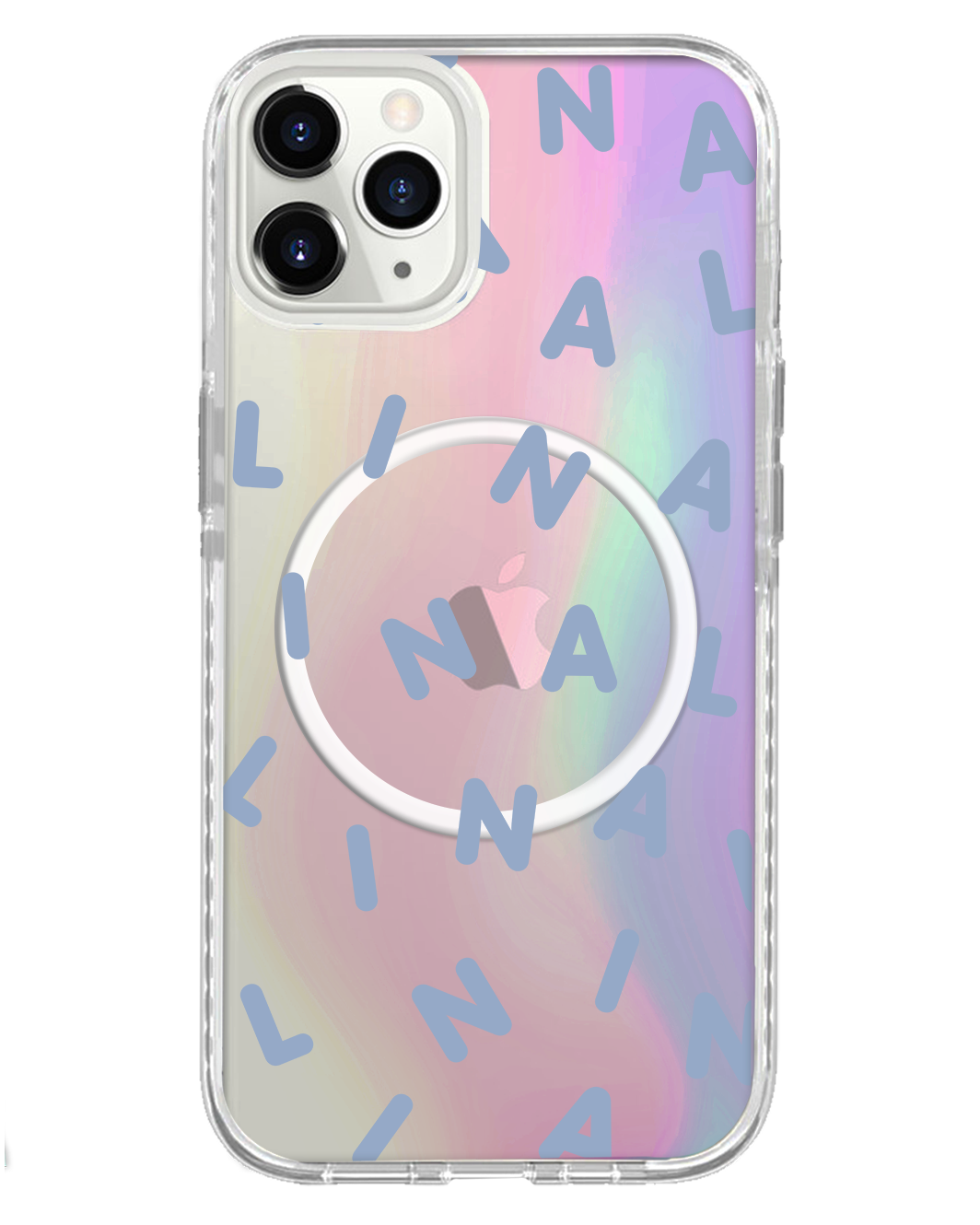 واقي خلفي لهاتف iPhone Holo - Monogram 2.0 أزرق