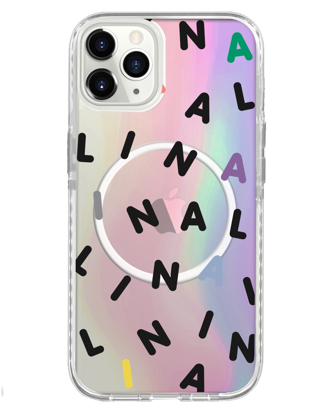 واقي خلفي لهاتف iPhone Holo - Monogram 2.0 أسود