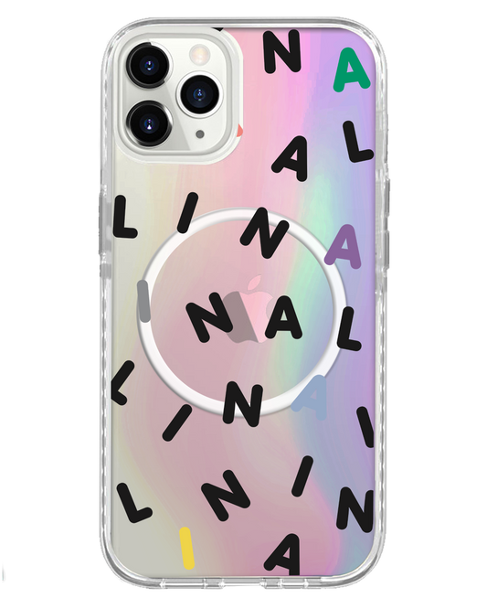 واقي خلفي لهاتف iPhone Holo - Monogram 2.0 أسود