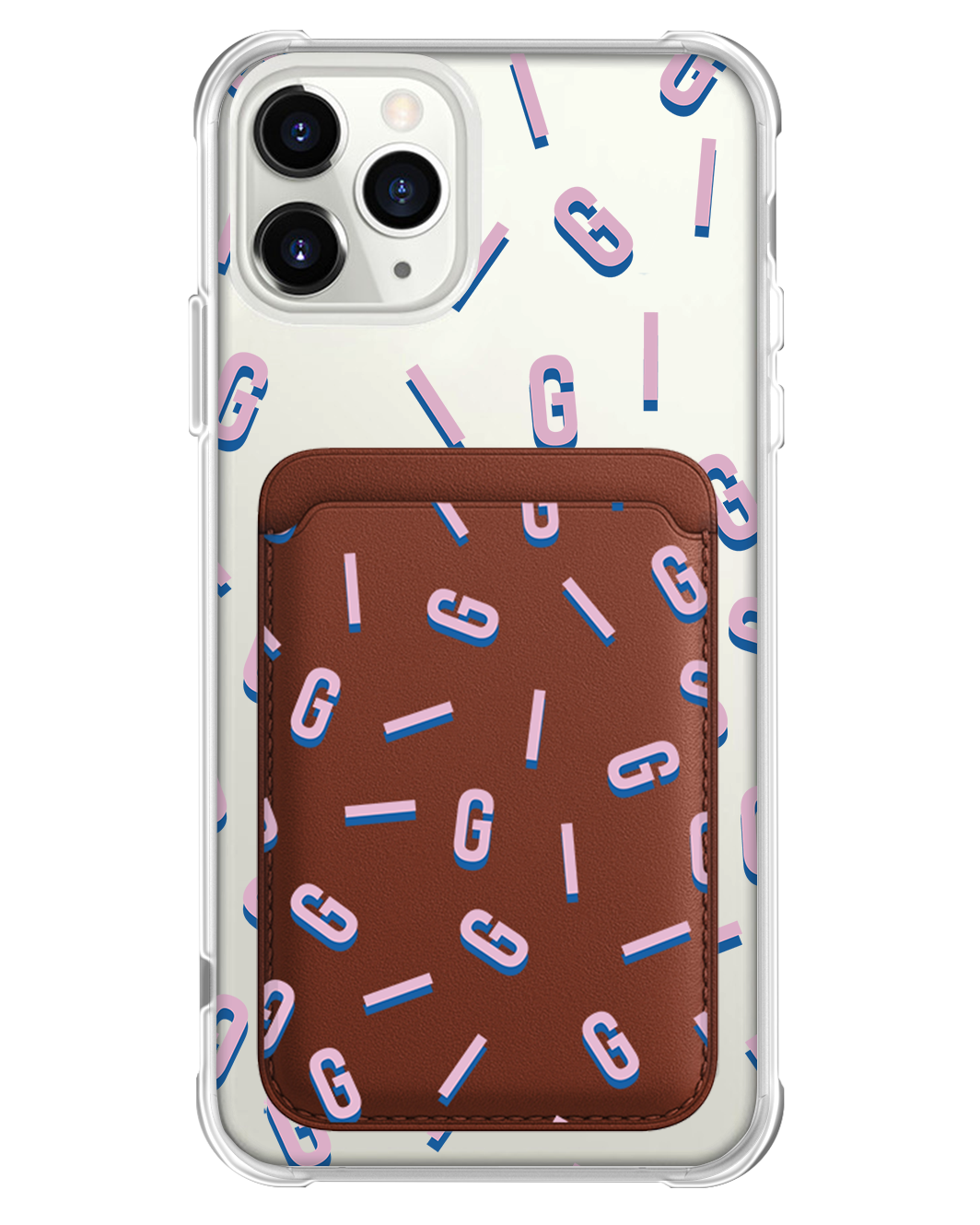 iPhone Magnetic Wallet Case - Custom Monogram 1.0 Cotton Candy