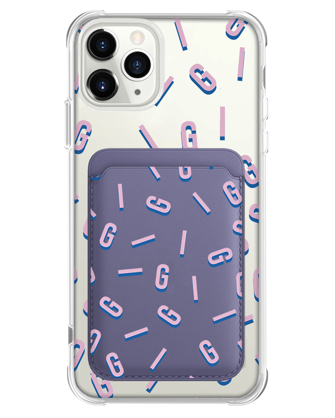 iPhone Magnetic Wallet Case - Custom Monogram 1.0 Cotton Candy