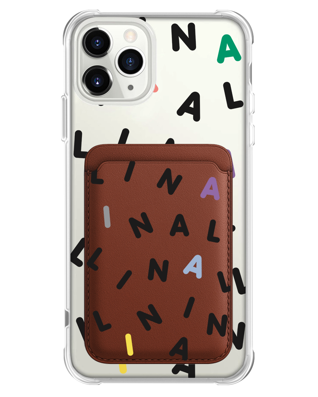 เคส iPhone แบบแม่เหล็ก - Custom Monogram 2.0 สีดำ