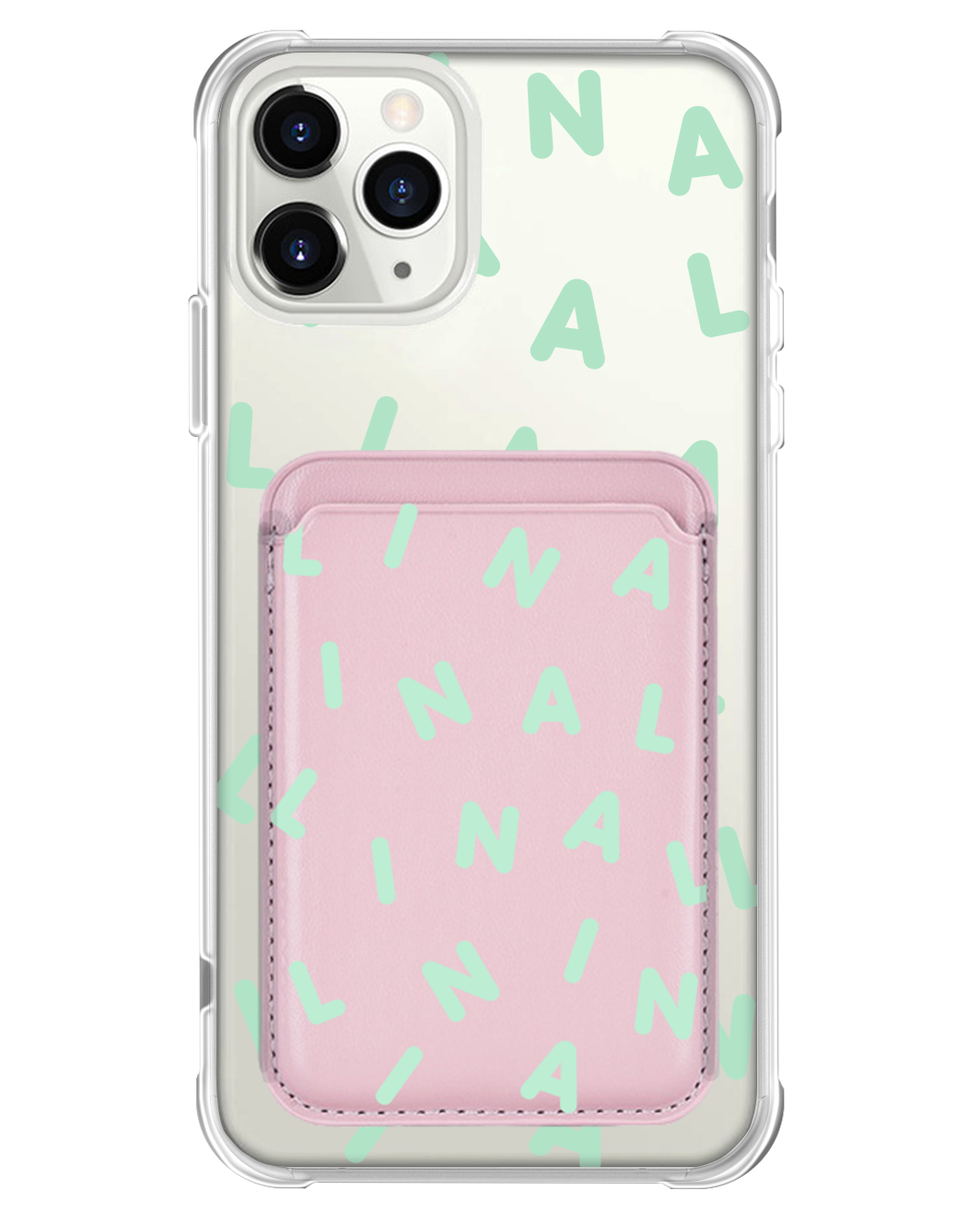 เคส iPhone แบบแม่เหล็กพร้อมกระเป๋า - Custom Monogram 2.0 Tosca