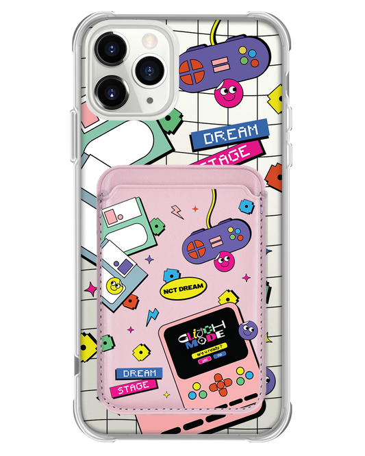 حافظة محفظة مغناطيسية للآيفون - وضع NCT Glitch