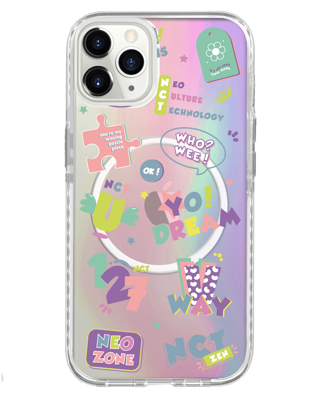 مجموعة ملصقات NCT لحماية خلفية iPhone Holo