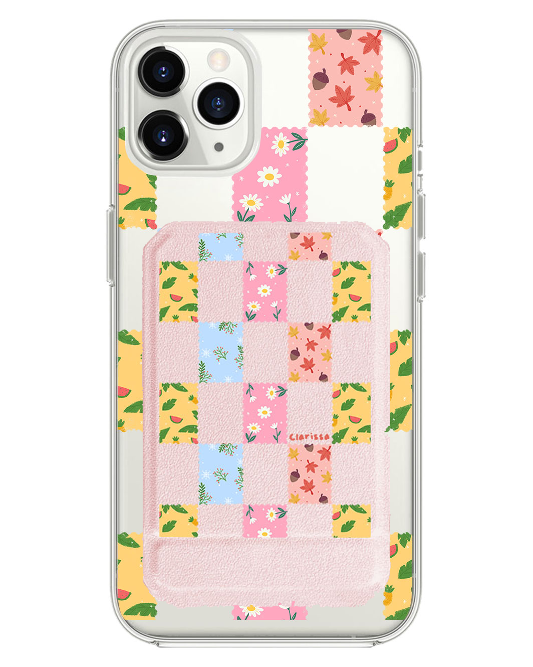 iPhone Magnetic Multifold Wallet - Four Seasons Stamps