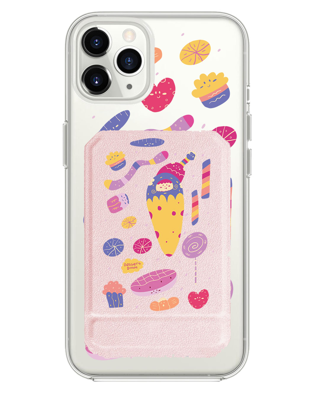 iPhone Magnetic Multifold Wallet - Dessert Doodle