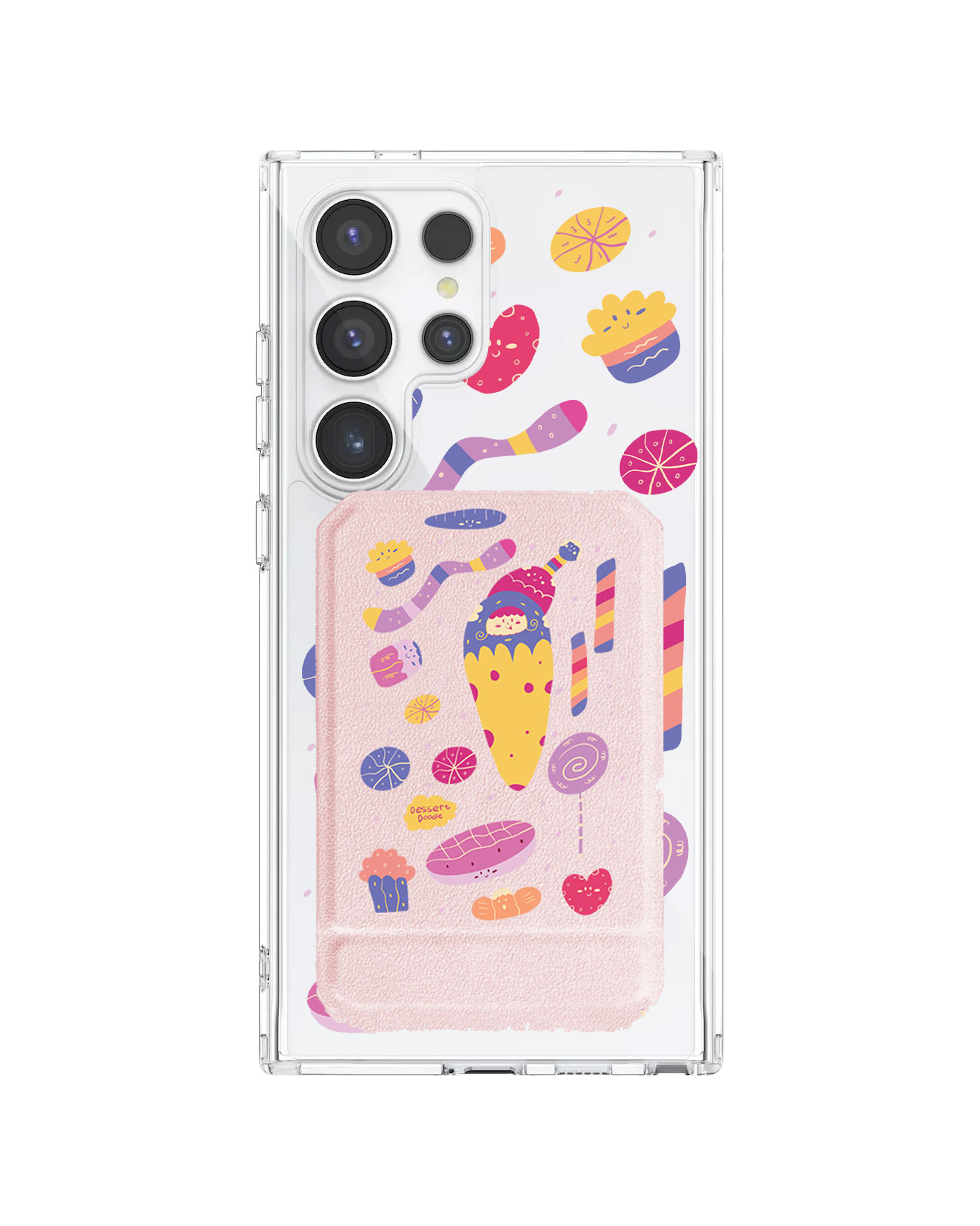Android Magnetic Multifold Wallet - Dessert Doodle