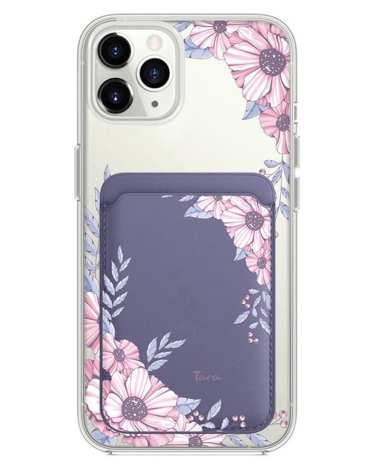 حافظة محفظة مغناطيسية للآيفون - زهري وردي