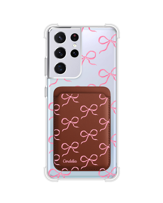 Android Magnetic Wallet Case - Coquette Pink Bow 1.0
