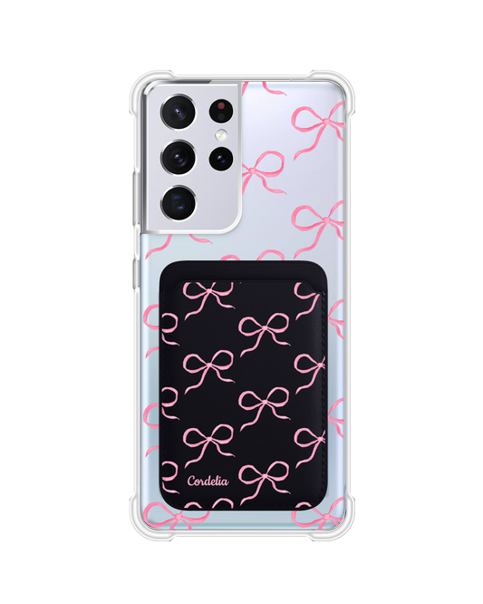 Android Magnetic Wallet Case - Coquette Pink Bow 1.0