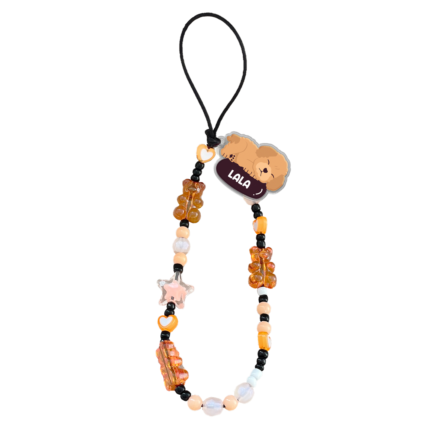Beaded Strap with Acrylic Charm - Poodle Squad 1.0