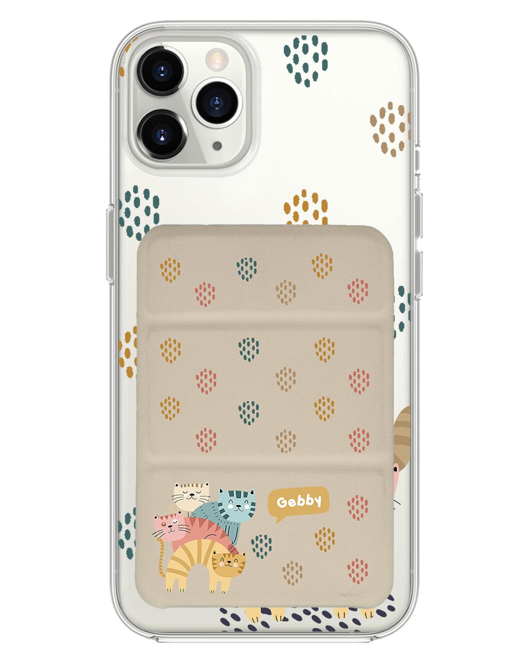 حافظة مغناطيسية ثلاثية الطيات لهاتف iPhone - Rainbow Meow 2.0