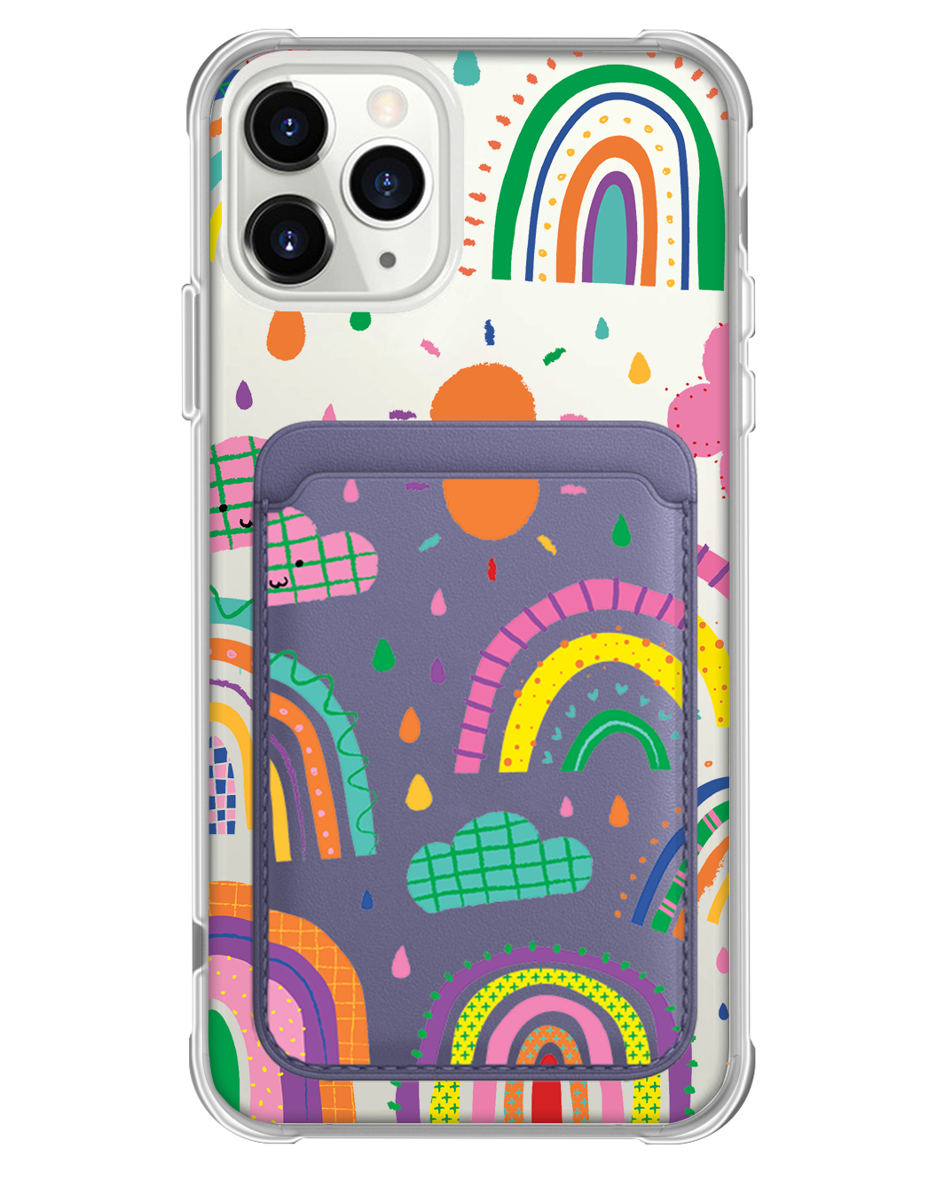 iPhone Magnetic Wallet Case - Rainbow