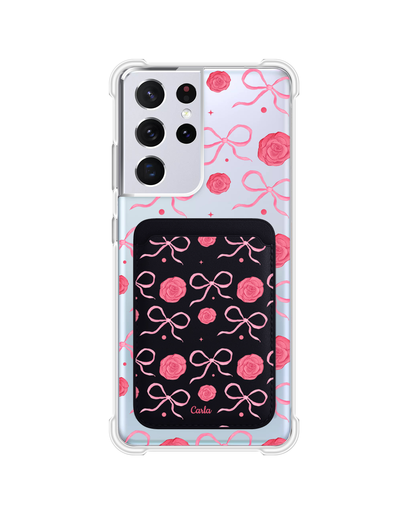 Android Magnetic Wallet Case - Coquette Rose