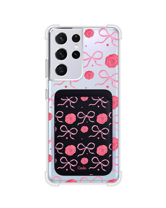 Android Magnetic Wallet Case - Coquette Rose