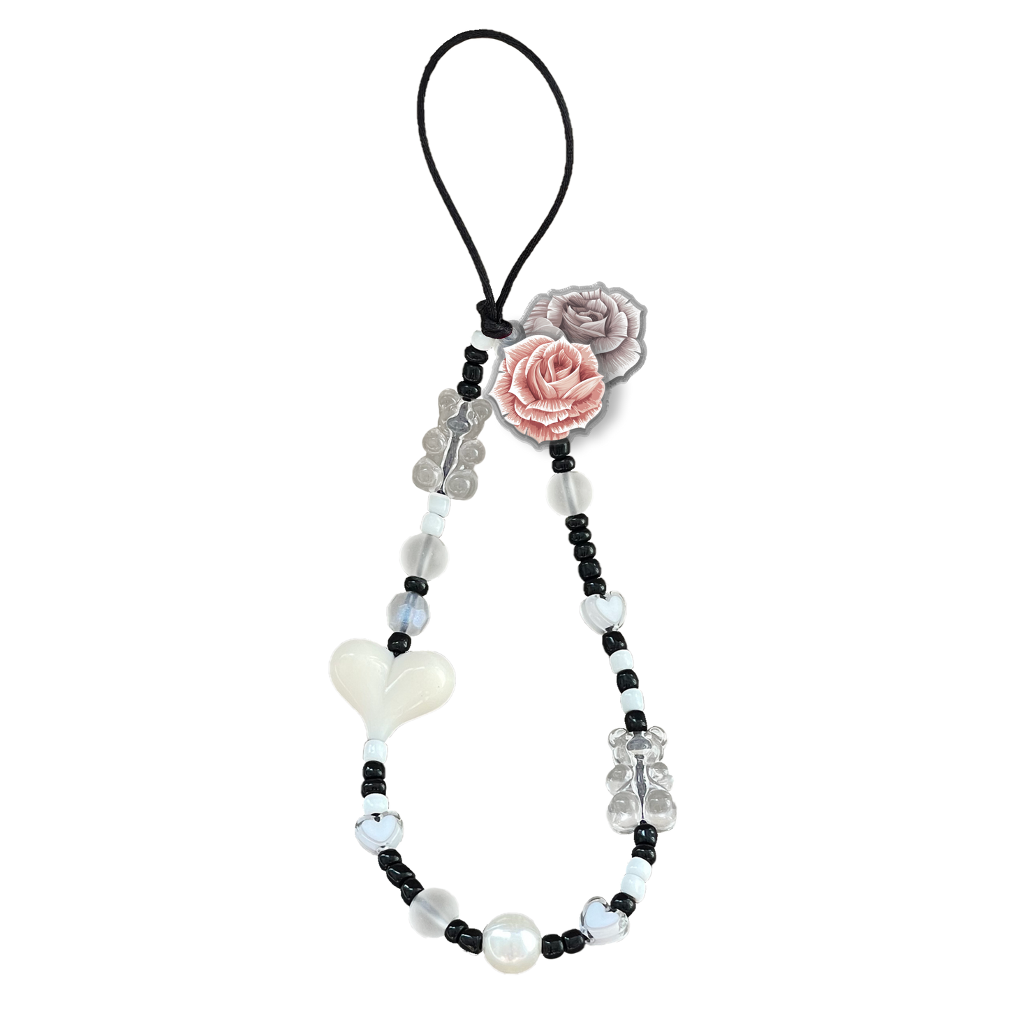 Beaded Strap with Acrylic Charm - Rosie