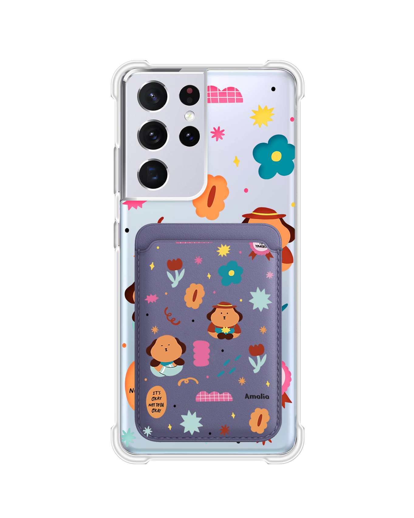 Android Magnetic Wallet Case - Selflove Garden