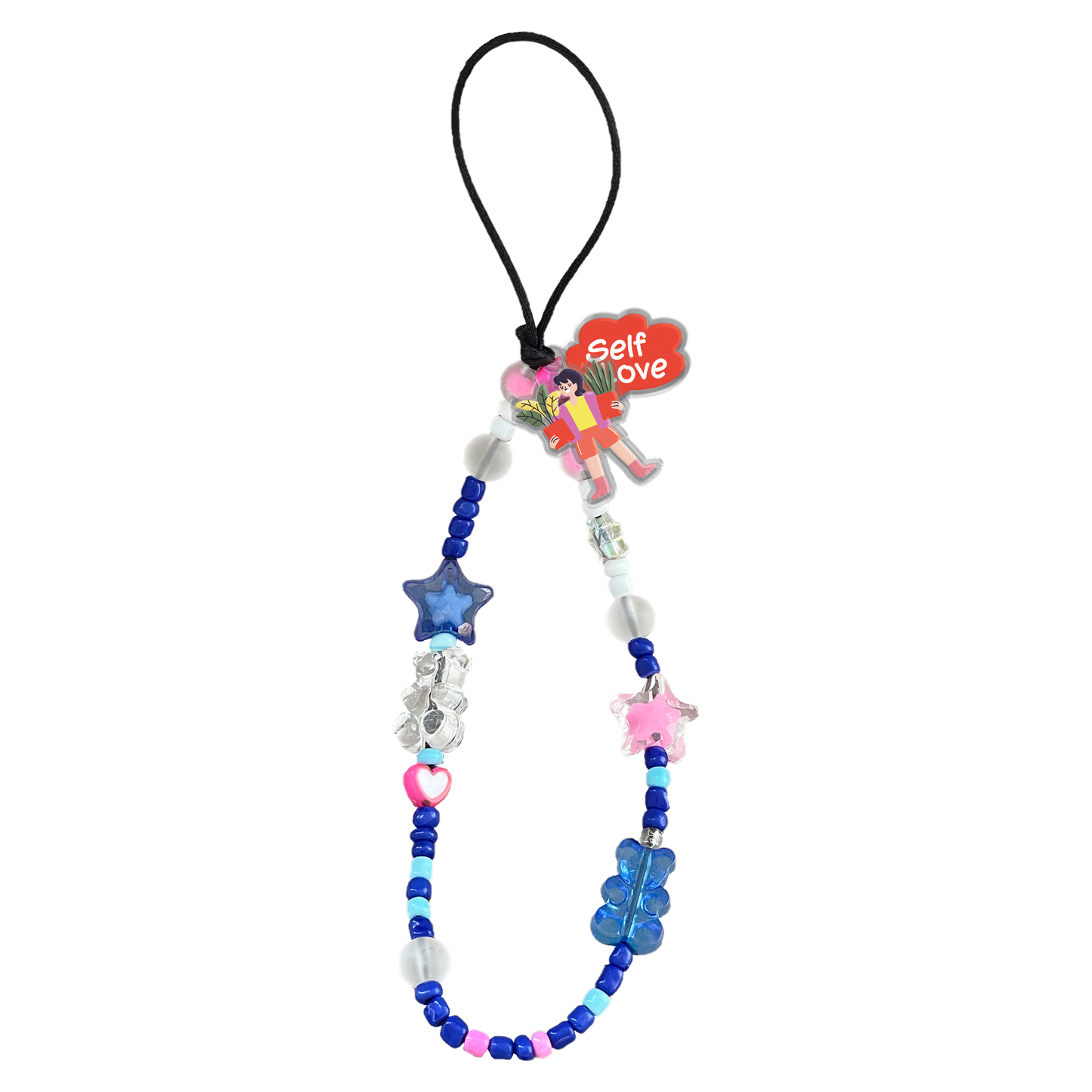 Beaded Strap with Acrylic Charm - Self Love Sticker Pack 1.0