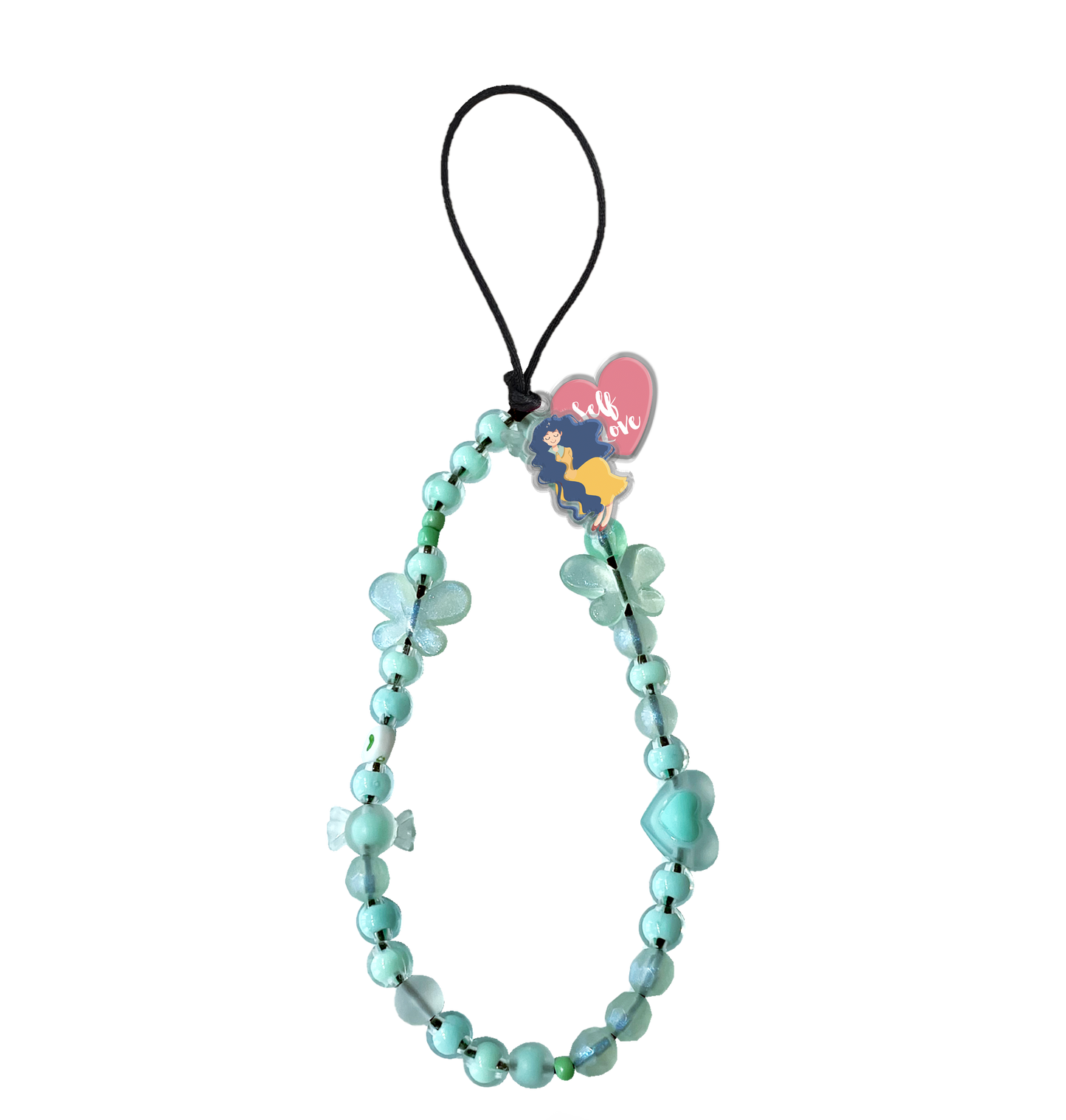 Beaded Strap with Acrylic Charm - Self Love Sticker Pack 2.0