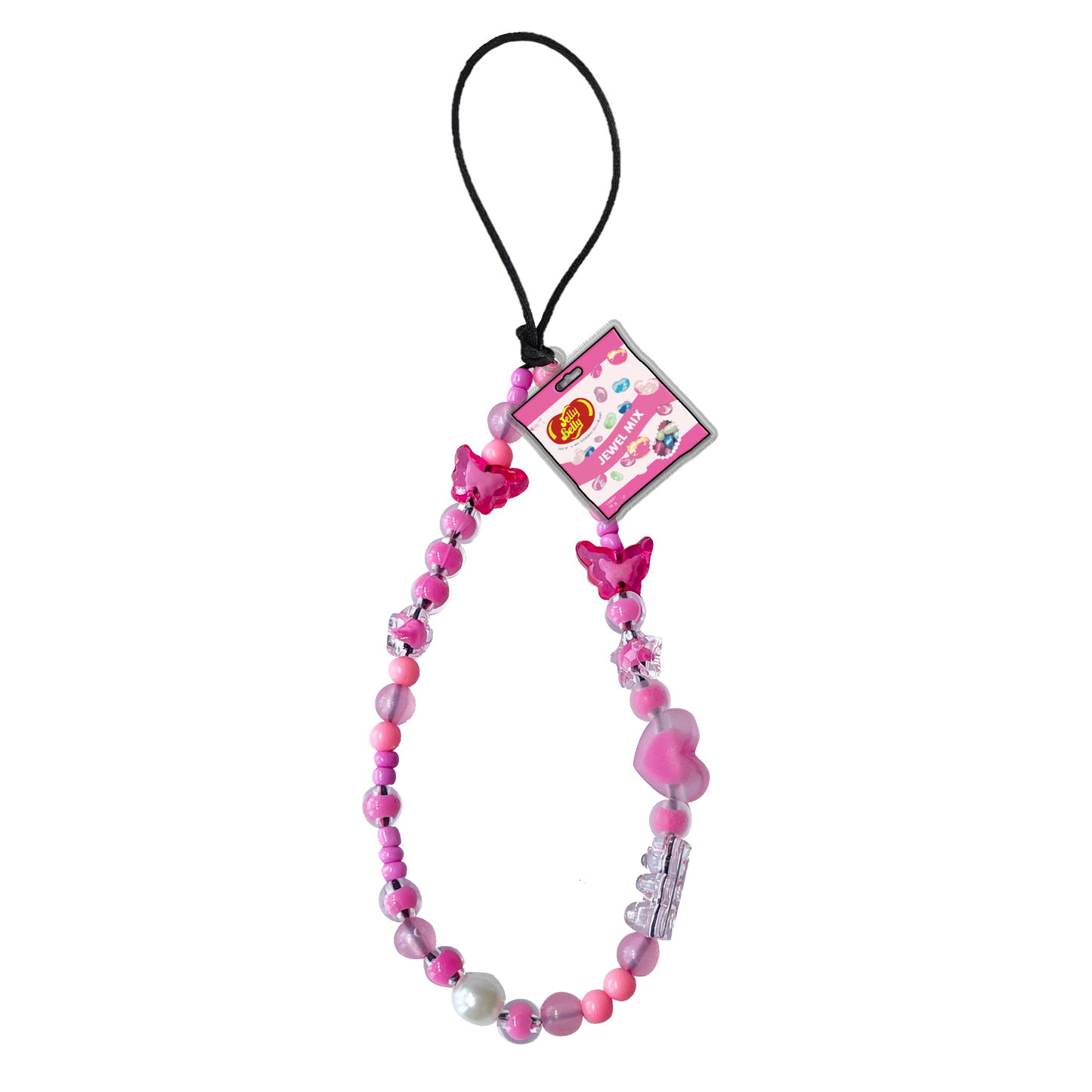 Beaded Strap with Acrylic Charm - Sweet and Gummies