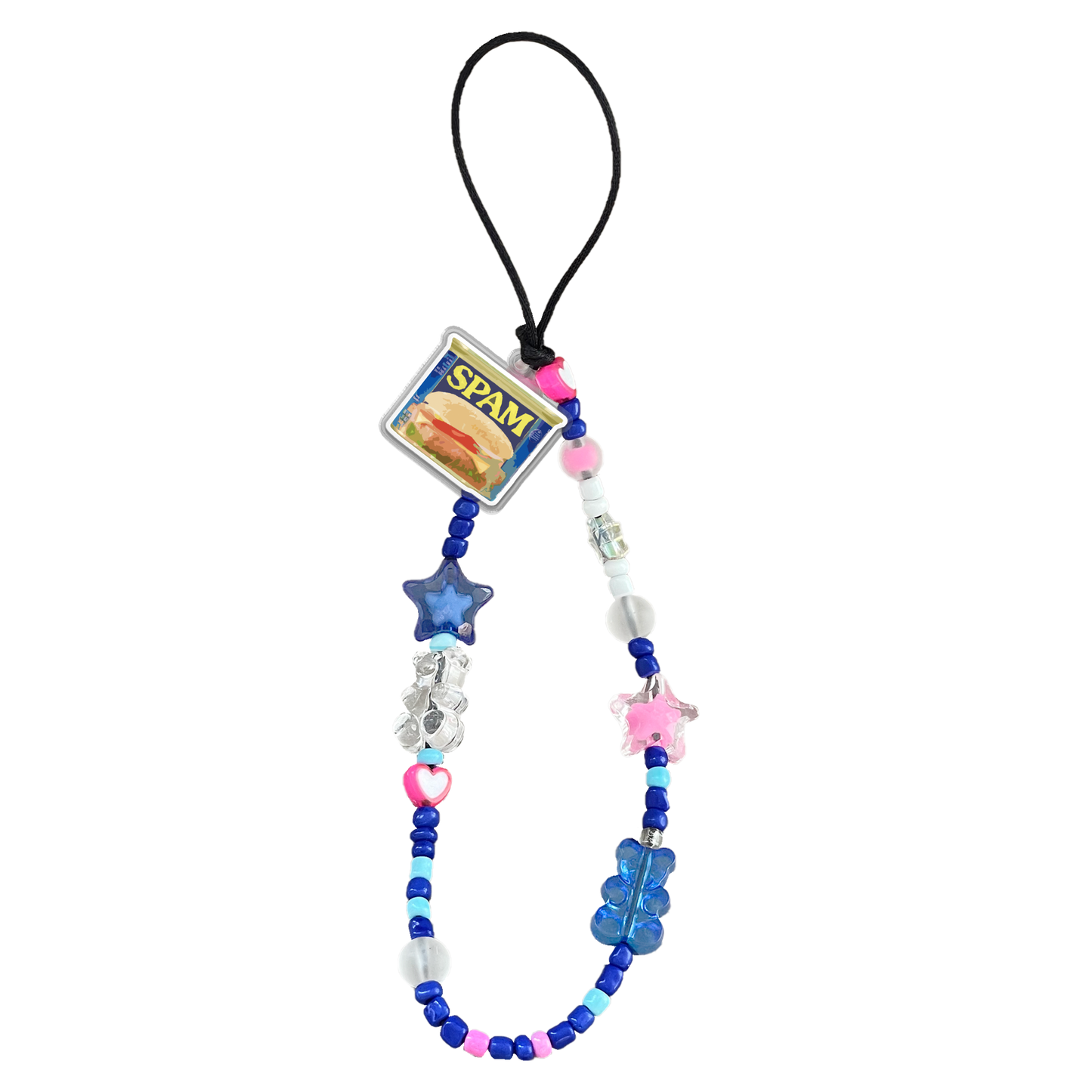 Beaded Strap with Acrylic Charm - Tinned Food