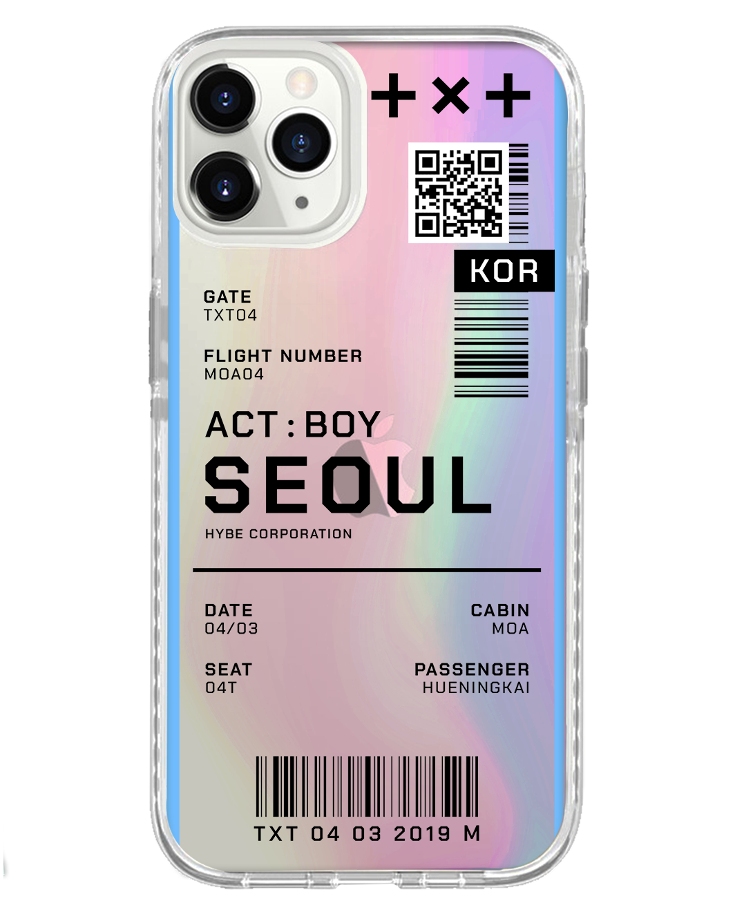 iPhone Rearguard Holo - TXT Act Boy Ticket