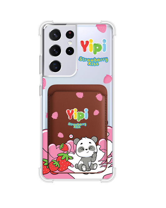Android Magnetic Wallet Case - Yipi Strawberry Kiss