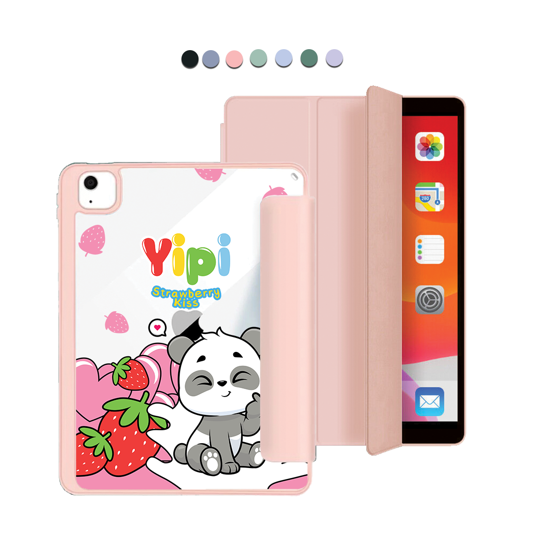 ฝาพับอะคริลิกสำหรับ iPad - Yipi Strawberry Kiss