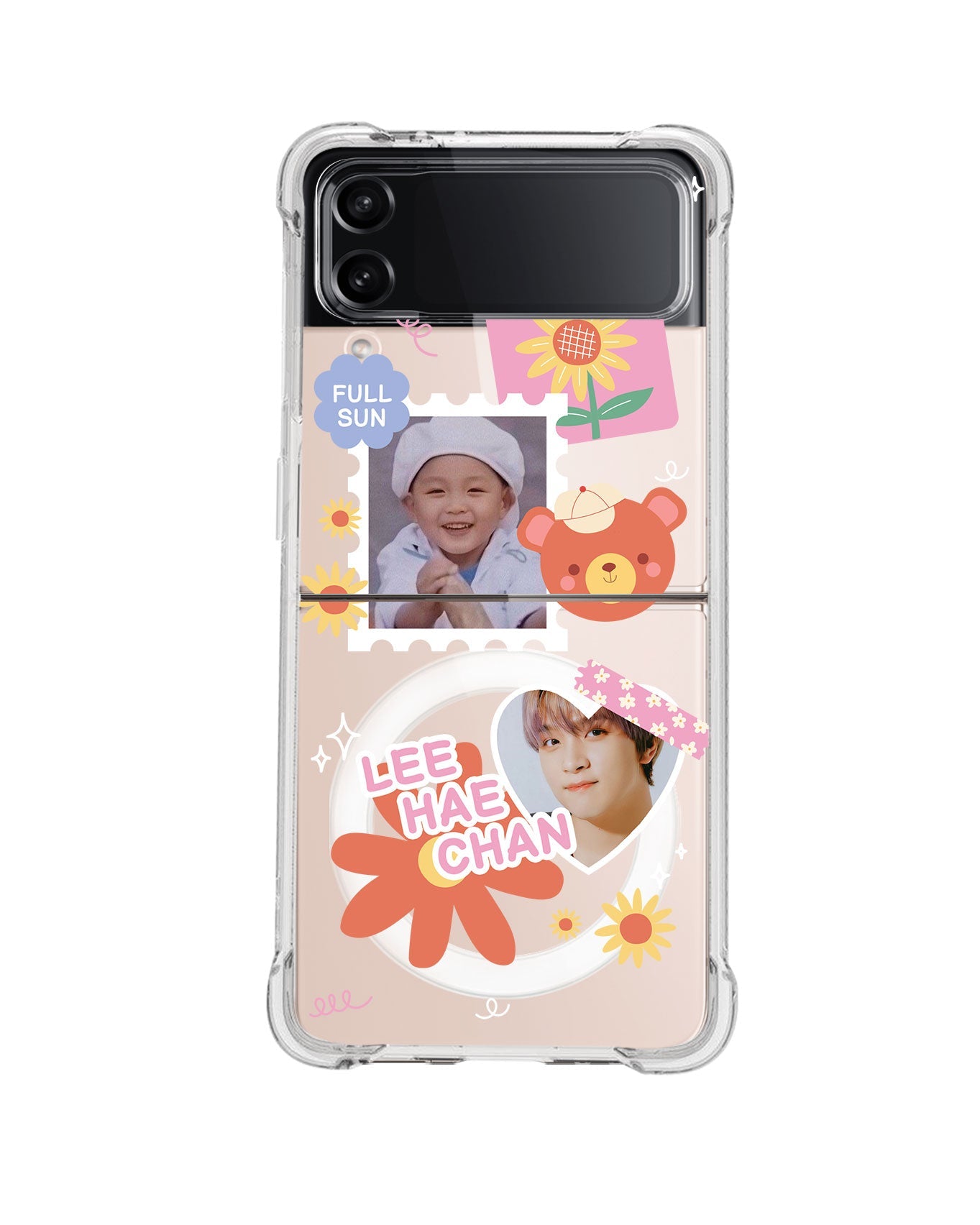 Android Flip / Fold Rearguard Hybrid - Face Grid Sunflower