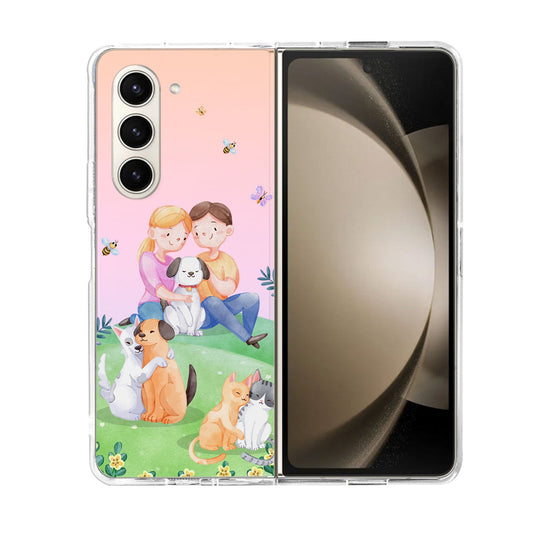 حماية خلفية قابلة للطي/التقليب لهواتف أندرويد - حيوانات رائعة