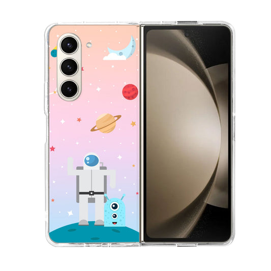 واقي خلفي قابل للطي/التقليب يعمل بنظام أندرويد - أزرق فضائي