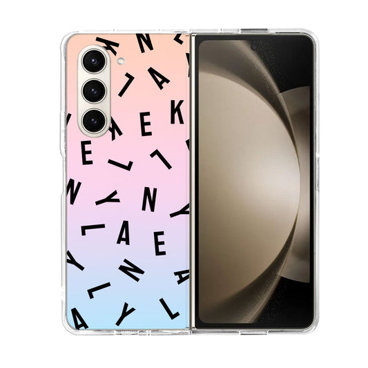 واقي خلفي قابل للطي/التقليب لهاتف أندرويد - مونوغرام مخصص 1.0 أسود