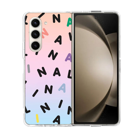 واقي خلفي قابل للطي/التقليب لهاتف أندرويد - مونوغرام 2.0 أسود مخصص