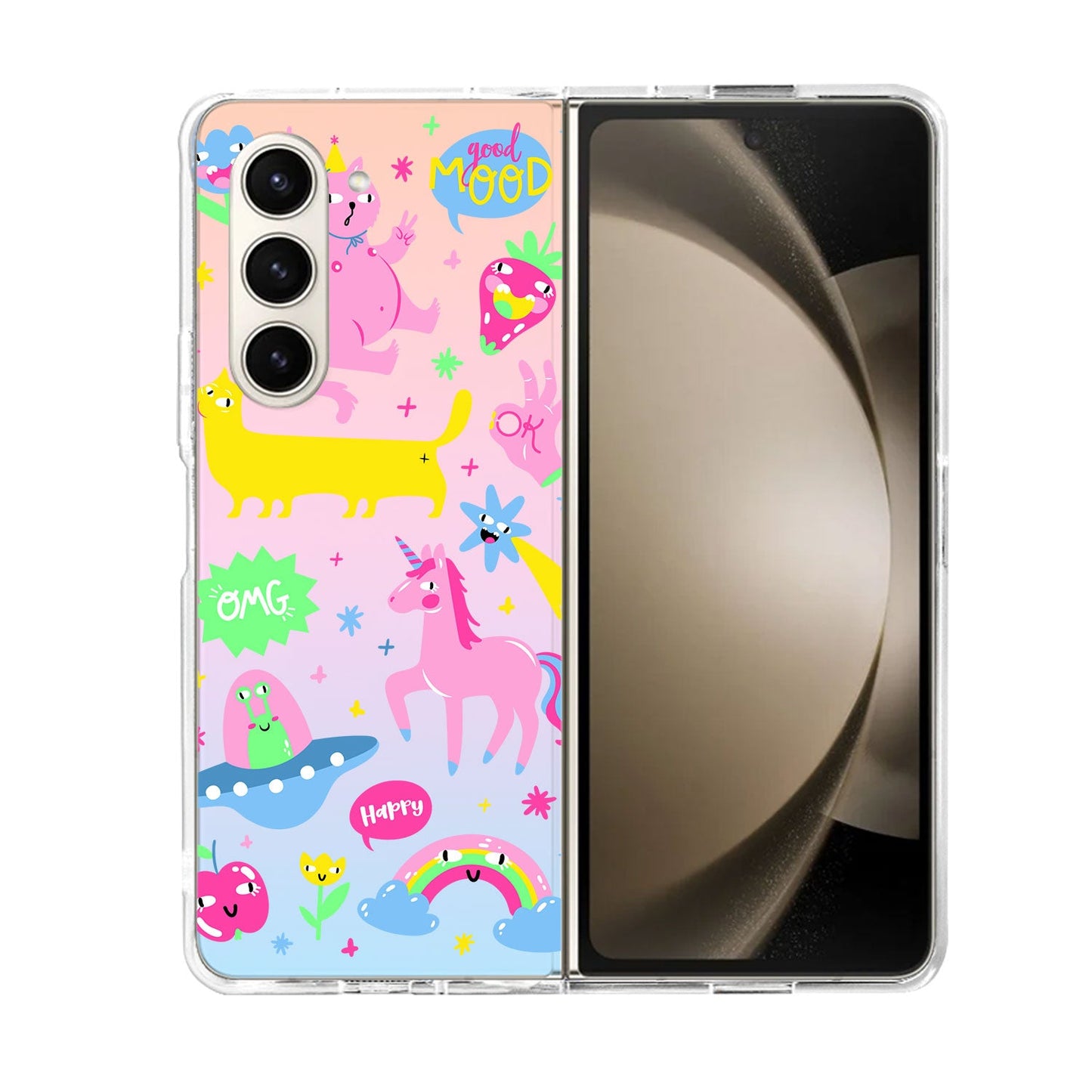 واقي خلفي قابل للطي/التقليب يعمل بنظام Android Holo - Monster Say Good Mood