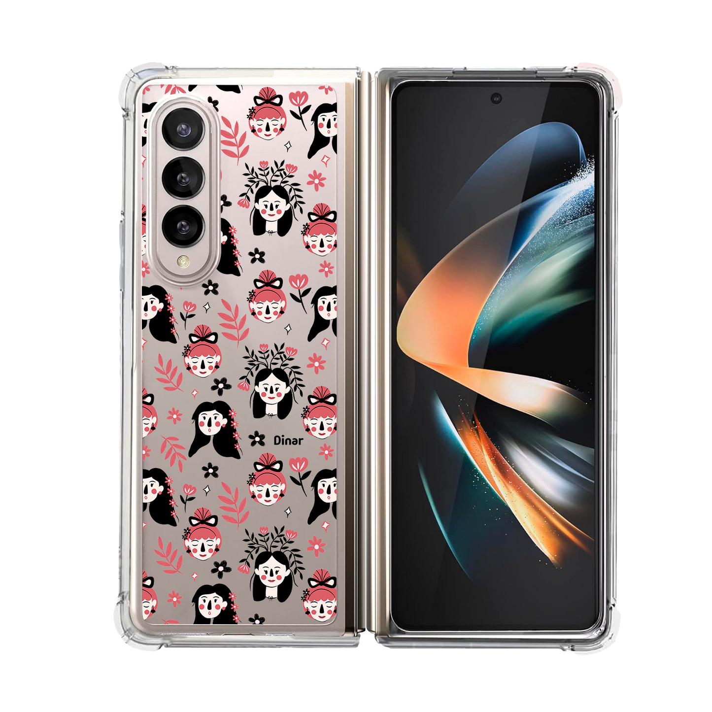 Android Flip / Fold Rearguard Hybrid - Flowery Faces