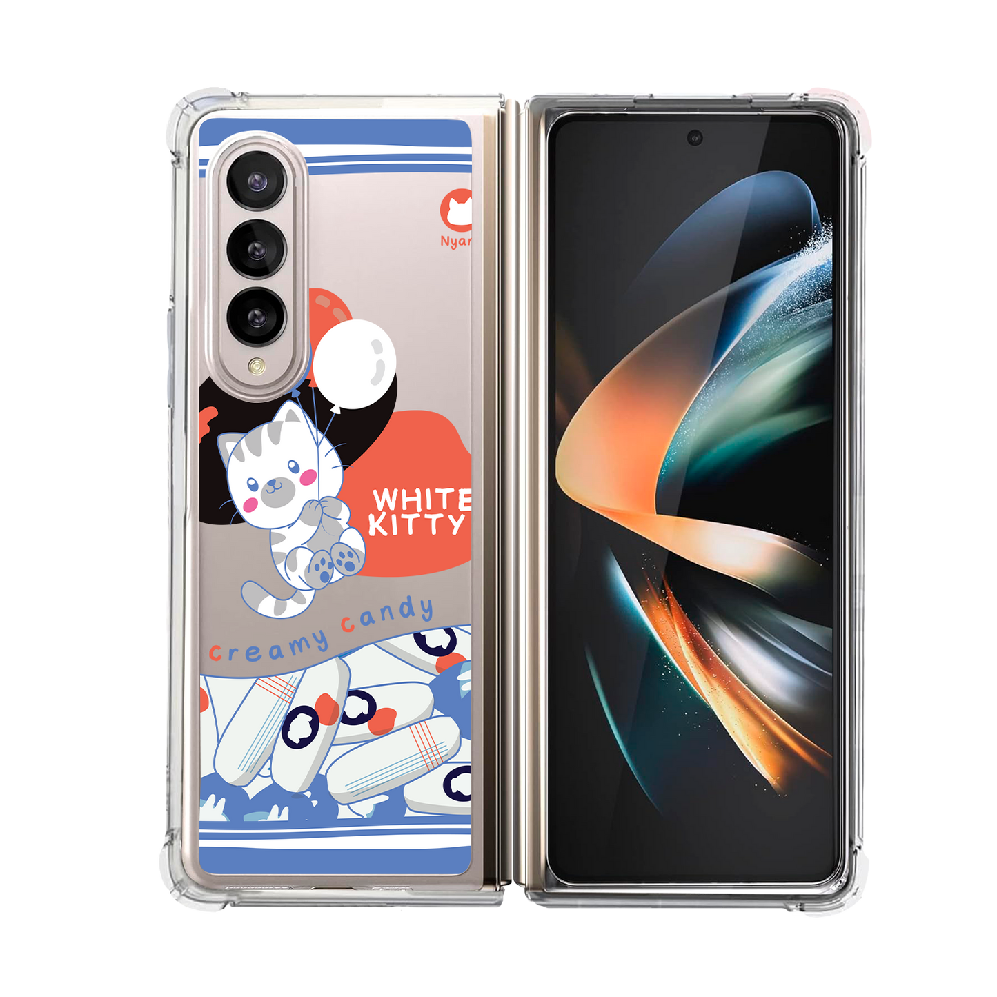Android Flip / Fold Rearguard Hybrid - White Kitty