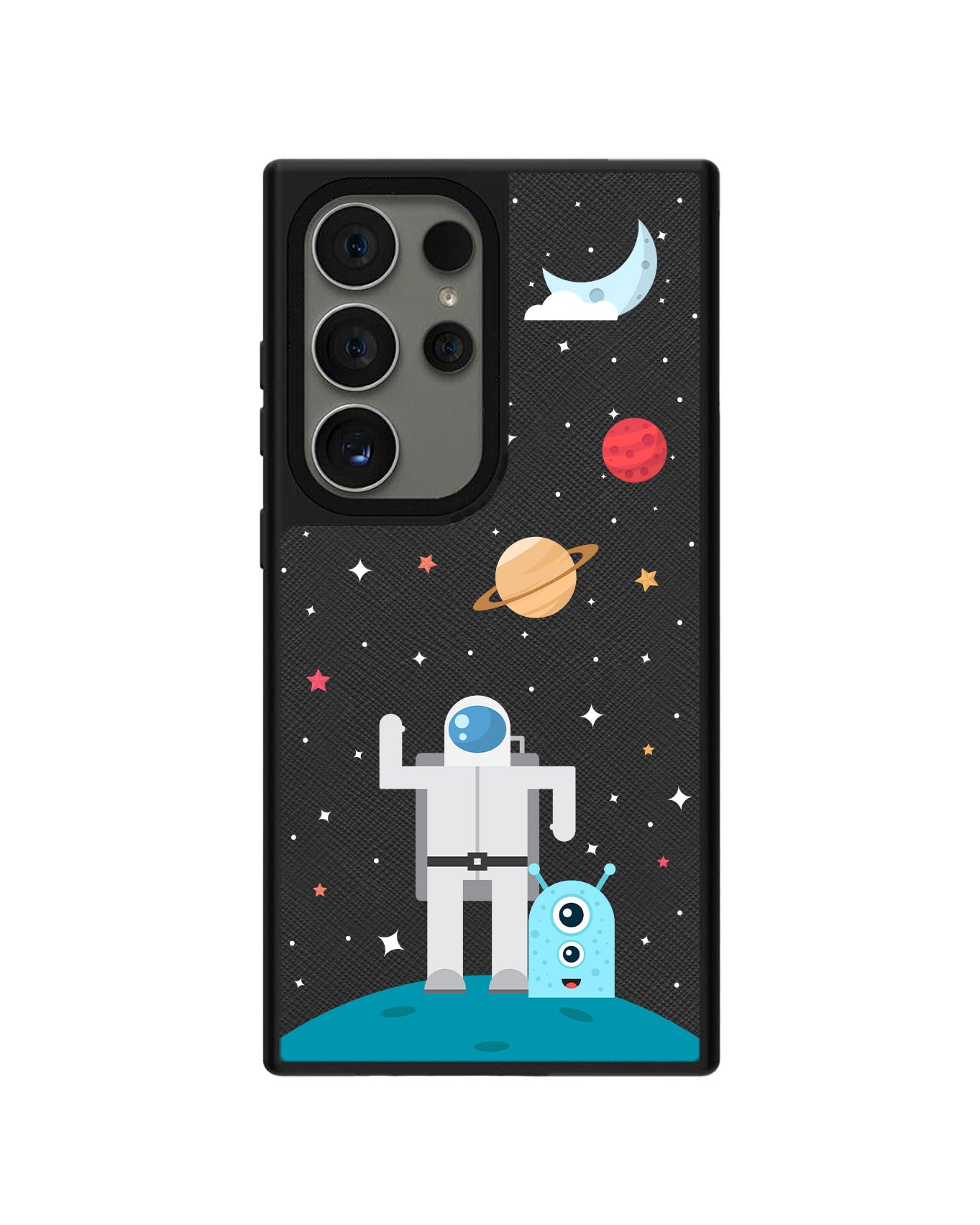 Android Leather Grip - Blue Alien