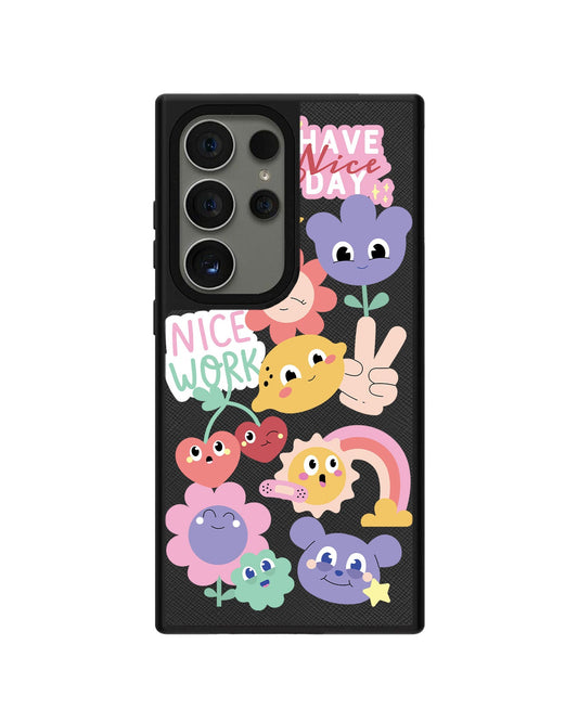 Android Leather Grip - Garden Party