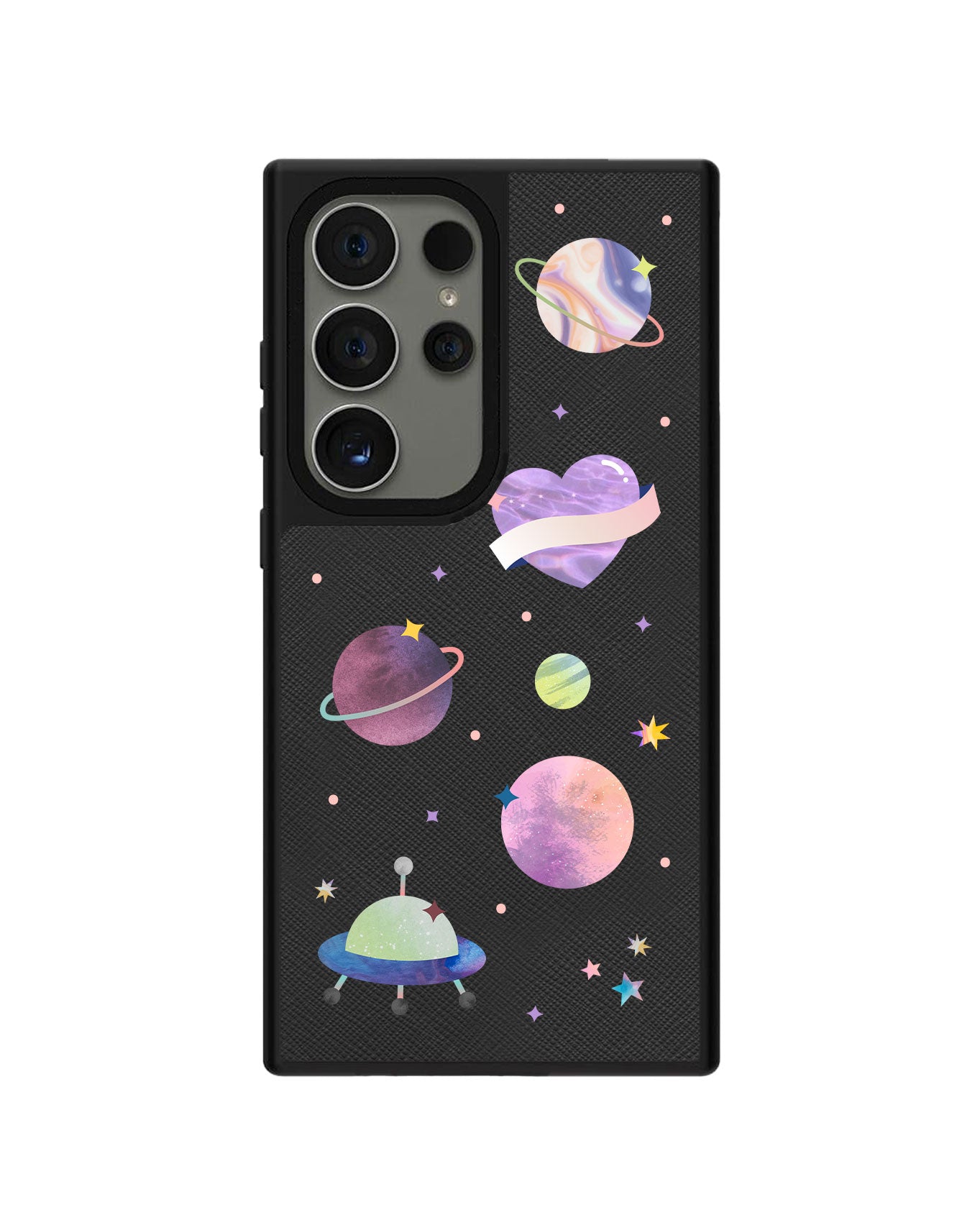Android Leather Grip - Pink Planet